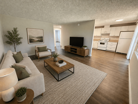 Floor plan for 2 beds, 1 bath, 712 sqft